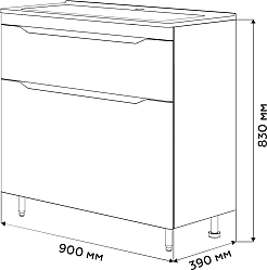 Vivon Тумба под раковину Shelly 90 белая матовая – фотография-2